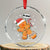Funny Xmas Crystal Glass Ornament Op Snap Gingerbread Broken Leg TS09 Transparent Glass 3'' Circle Print Your Wear
