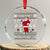 Funny Xmas Crystal Glass Ornament Proud Members Of A Naughty List TS09 Transparent Glass 3'' Circle Print Your Wear