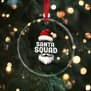 Funny Xmas Crystal Glass Ornament Santa Squad Team Family Crew TS11 Print Your Wear
