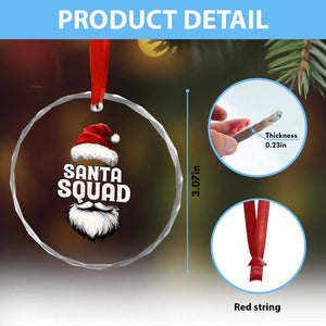 Funny Xmas Crystal Glass Ornament Santa Squad Team Family Crew TS11 Print Your Wear