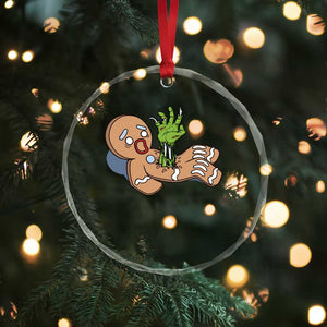 Funny Xmas Crystal Glass Ornament Scary Zombie Gingerbread Krampus Broken Cookie TS09 Print Your Wear