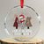 Funny Xmas Crystal Glass Ornament Skeleton Look At Me Being Festival And Shit TS09 Transparent Glass 3'' Circle Print Your Wear