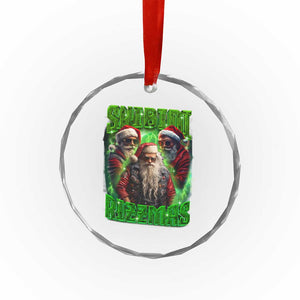 Funny Xmas Crystal Glass Ornament Skibidi Rizzmas Cool Santa Rizz TS09 Print Your Wear