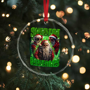 Funny Xmas Crystal Glass Ornament Skibidi Rizzmas Cool Santa Rizz TS09 Print Your Wear