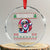Funny Xmas Crystal Glass Ornament Skibidi Rizzmas Santa Bubble Gum TS09 Transparent Glass 3'' Circle Print Your Wear