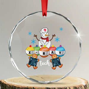 Funny Xmas Crystal Glass Ornament Snowman Nurse Xray Gingerbread TS09 Transparent Glass 3'' Circle Print Your Wear