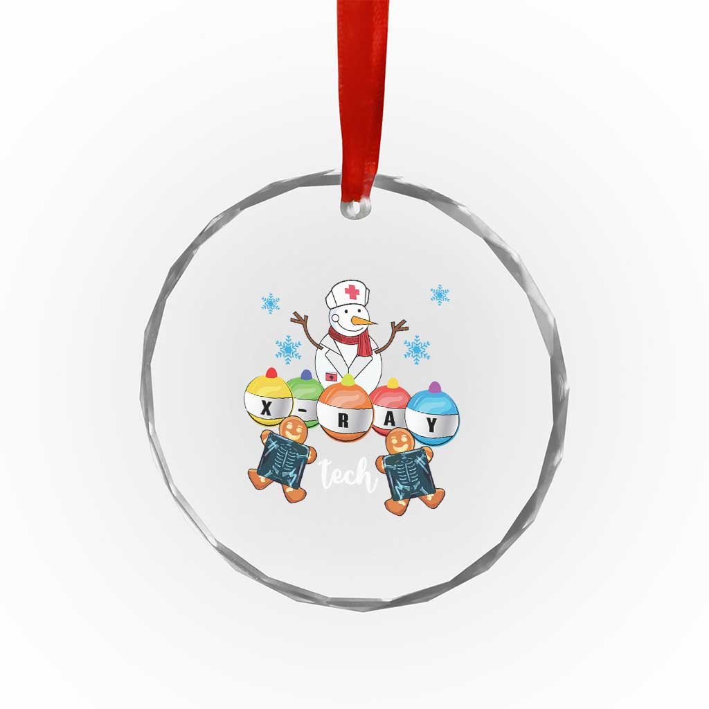 Funny Xmas Crystal Glass Ornament Snowman Nurse Xray Gingerbread TS09 Print Your Wear