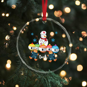 Funny Xmas Crystal Glass Ornament Snowman Nurse Xray Gingerbread TS09 Print Your Wear
