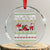 Funny Xmas Crystal Glass Ornament There's Some Horrors In This House Sexy Santa Claus Ugly Xmas TS10 Transparent Glass 3'' Circle Print Your Wear