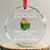 Funny Xmas Crystal Glass Ornament Warm Holiday Wishes Dumpster Fire TS10 Transparent Glass 3'' Circle Print Your Wear
