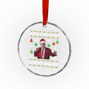 Funny Xmas Dancing Trump Crystal Glass Ornament Make Christmas Great Again TS10 Print Your Wear