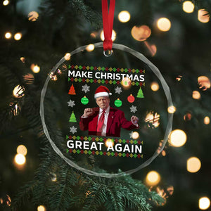 Funny Xmas Dancing Trump Crystal Glass Ornament Make Christmas Great Again TS10 Print Your Wear