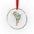 Funny Xmas Dinosaur Crystal Glass Ornament Ew People Xmas Gift TS12 Transparent Glass 3'' Circle Print Your Wear