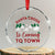 Funny Xmas Dirt Bike Crystal Glass Ornament Santa Cross Is Coming To Town Motorcross TS11 Transparent Glass 3'' Circle Print Your Wear