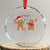 Funny Xmas Dirty Gingerbread Crystal Glass Ornament Shut Up Gingerbread Just Broken Feet TS09 Transparent Glass 3'' Circle Print Your Wear