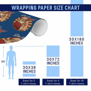 Funny Xmas Do It Lady Wrapping Paper Roll Mustache Guy Meme Santa Cosplay TS11 Print Your Wear