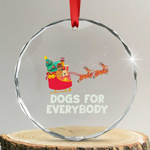 Funny Xmas Dog Crystal Glass Ornament Dogs For Everybody Sleigh TS09 Transparent Glass 3'' Circle Print Your Wear