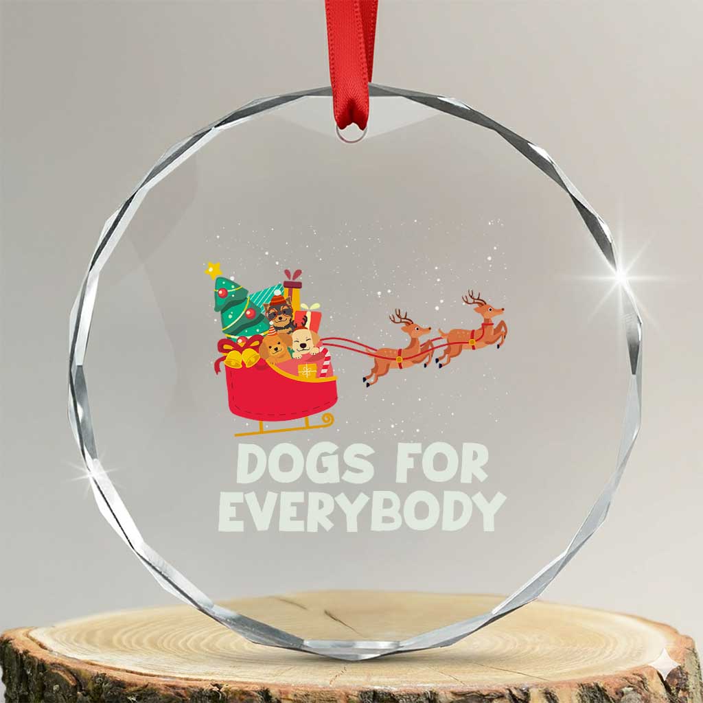 Funny Xmas Dog Crystal Glass Ornament Dogs For Everybody Sleigh TS09 Transparent Glass 3'' Circle Print Your Wear