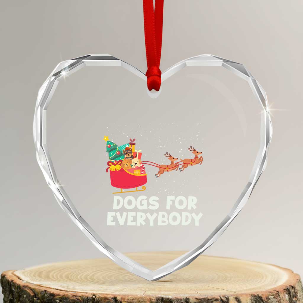 Funny Xmas Dog Heart Crystal Glass Ornament Dogs For Everybody Sleigh TS09 Transparent Glass 3'' Heart Print Your Wear