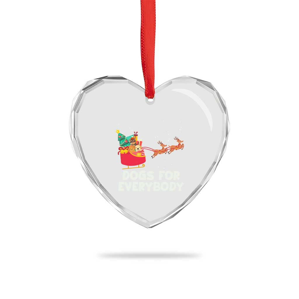 Funny Xmas Dog Heart Crystal Glass Ornament Dogs For Everybody Sleigh TS09 Print Your Wear