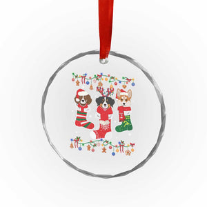 Funny Xmas Dog Owner Crystal Glass Ornament Socks Xmas Holiday TS11 Print Your Wear