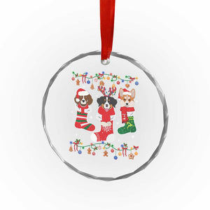 Funny Xmas Dog Owner Crystal Glass Ornament Socks Xmas Holiday TS11 Print Your Wear