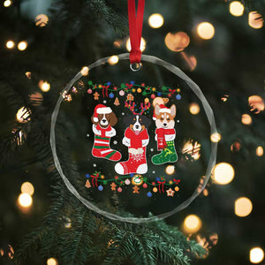 Funny Xmas Dog Owner Crystal Glass Ornament Socks Xmas Holiday TS11 Print Your Wear