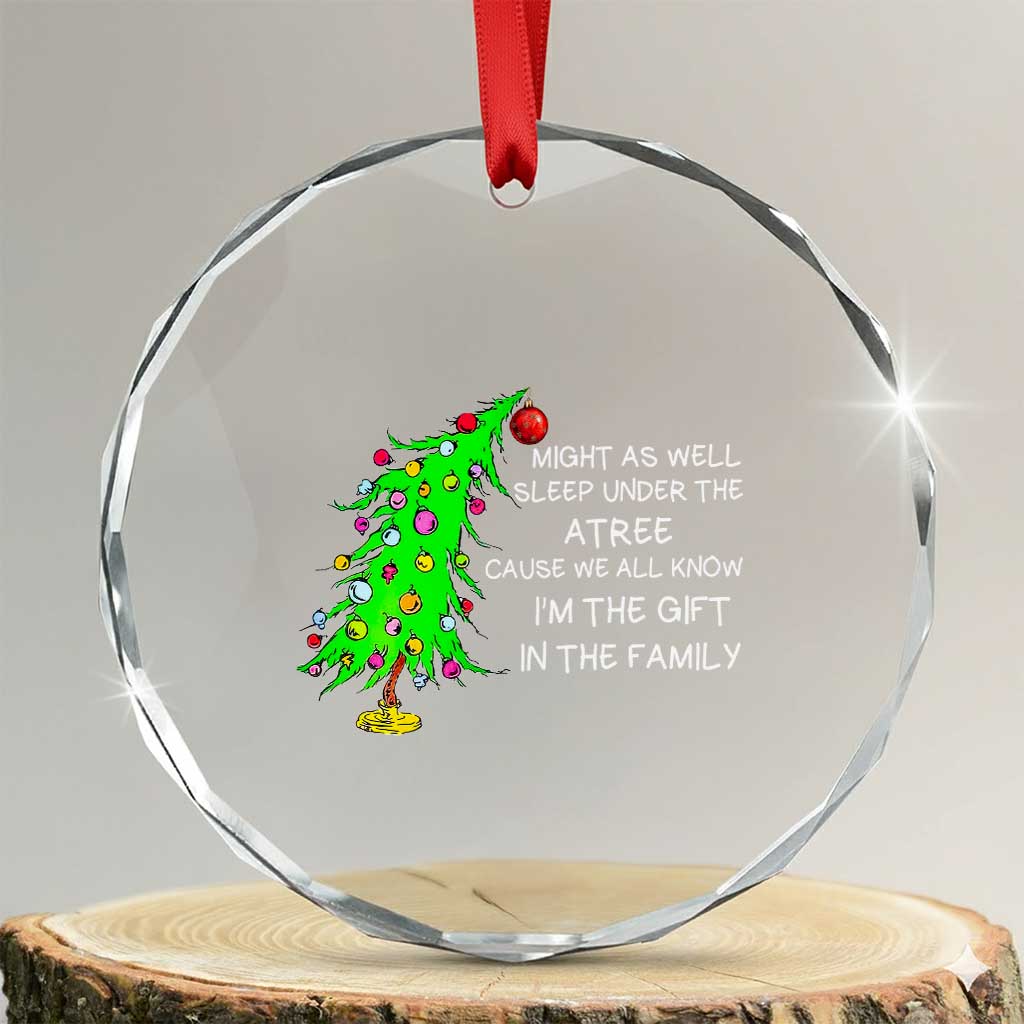 Funny Xmas Family Crystal Glass Ornament Kids Teens Christmas Pajamas Girls Boys Xmas Pajamas Gift TS10 Transparent Glass 3'' Circle Print Your Wear
