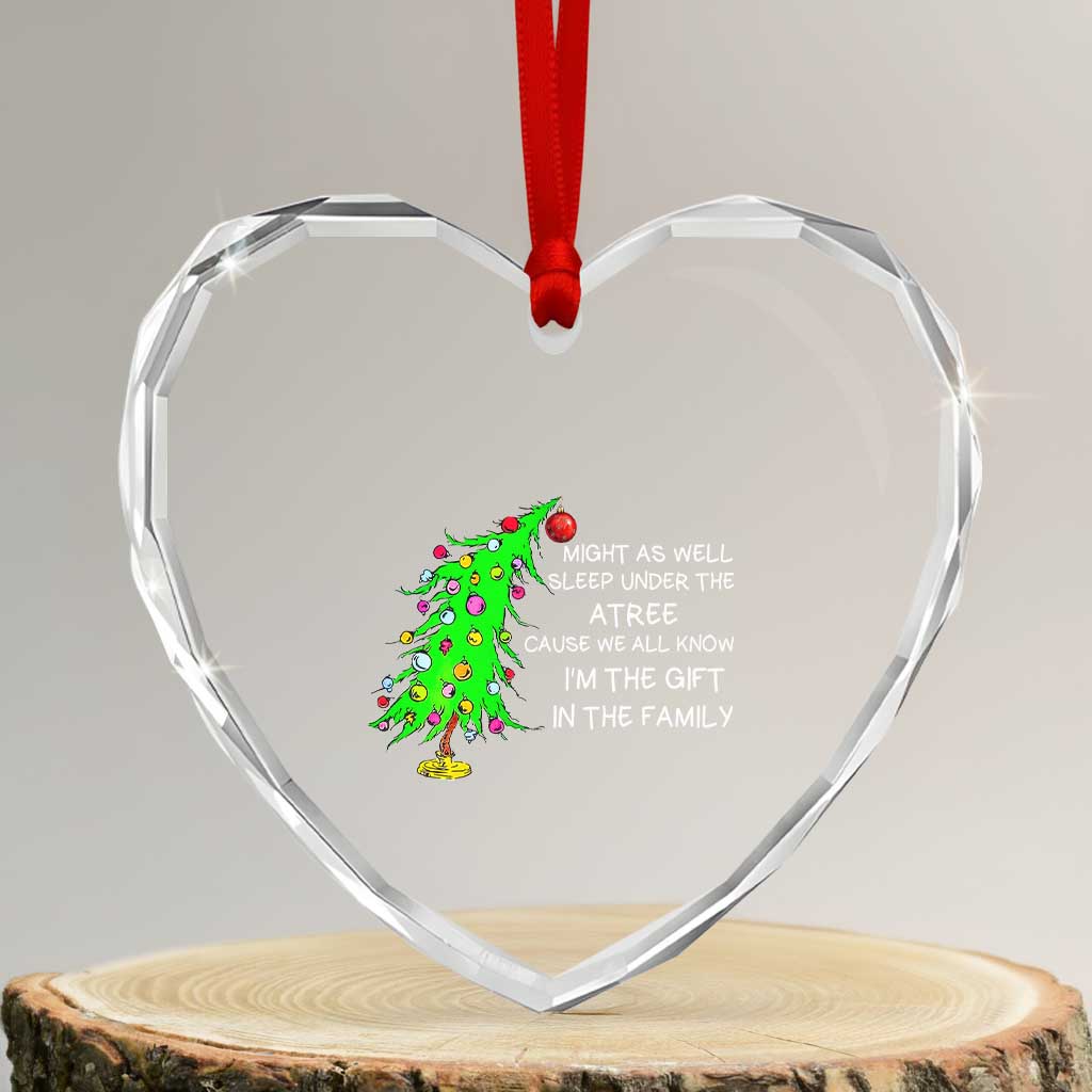 Funny Xmas Family Heart Crystal Glass Ornament Kids Teens Christmas Pajamas Girls Boys Xmas Pajamas Gift TS10 Transparent Glass 3'' Heart Print Your Wear