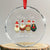 Funny Xmas Farmer Crystal Glass Ornament Making A List Chicken It Twice TS09 Transparent Glass 3'' Circle Print Your Wear