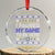 Funny Xmas Gamer Crystal Glass Ornament I Paused My Game To Be Here TS09 Transparent Glass 3'' Circle Print Your Wear