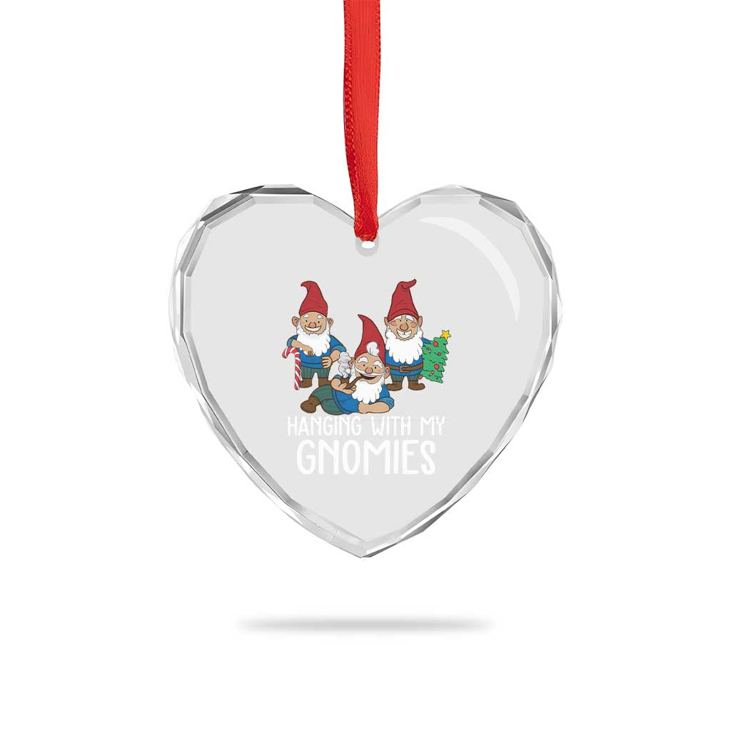 Funny Xmas Garden Heart Crystal Glass Ornament Hanging With My Gnomies TS09 Print Your Wear