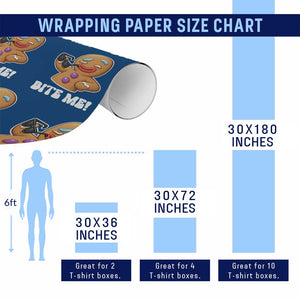 Funny Xmas Gingerbread Man Wrapping Paper Roll Funny Sexy Cookie Bite Me TS10 Print Your Wear