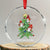 Funny Xmas Gnomies It's Fine We're Fine Everything's Fine Crystal Glass Ornament TS09 Transparent Glass 3'' Circle Print Your Wear
