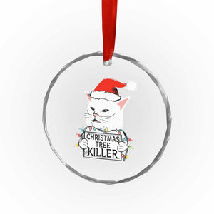 Funny Xmas Grumpy Cat Crystal Glass Ornament Xmas Tree Killer Santa Kitten TS12 Print Your Wear