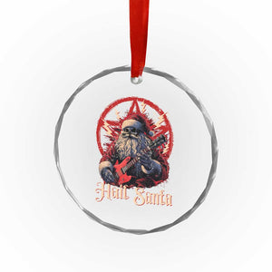 Funny Xmas Hail Santa Crystal Glass Ornament Sleigher Heavy Metal TS11 Print Your Wear