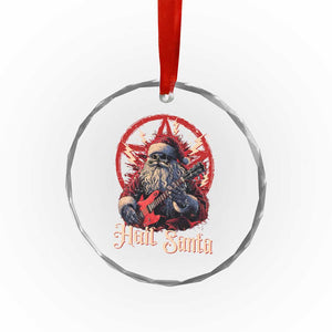 Funny Xmas Hail Santa Crystal Glass Ornament Sleigher Heavy Metal TS11 Print Your Wear