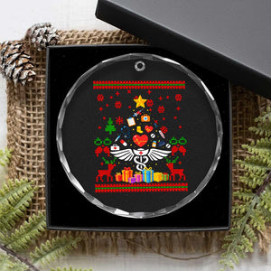 Funny Xmas Healthcare Worker Crystal Glass Ornament Nurses And Doctors Pine Tree TS12 Print Your Wear