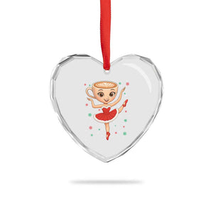 Funny Xmas Heart Crystal Glass Ornament Ballerina Cappuccino Brainrot Meme Gift TS12 Print Your Wear