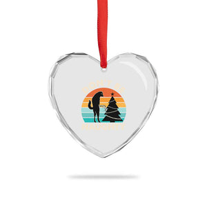 Funny Xmas Heart Crystal Glass Ornament Don't Be Naughty Dog Peeing Christmas Tree TS09 Print Your Wear