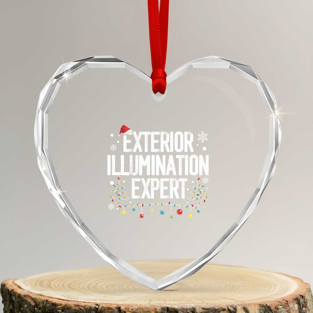 Funny Xmas Heart Crystal Glass Ornament Exterior Illumination Expert Christmas Lights TS09 Transparent Glass 3'' Heart Print Your Wear
