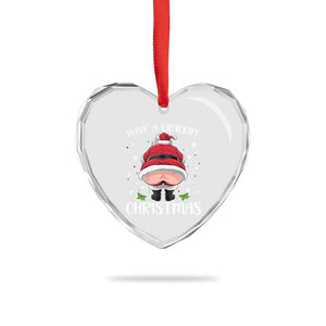 Funny Xmas Heart Crystal Glass Ornament Have A Crackin Christmas Santa TS11 Print Your Wear