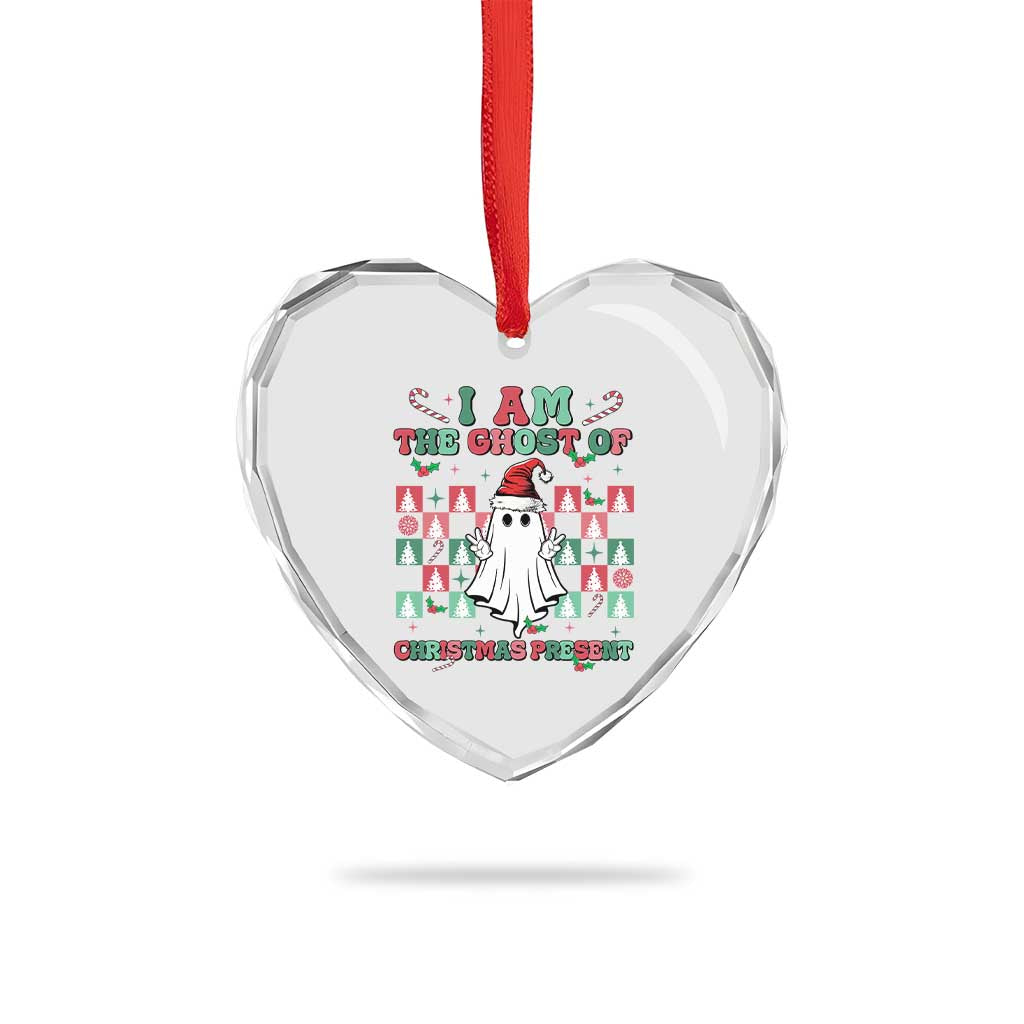 Funny Xmas Heart Crystal Glass Ornament I Am The Ghost Of Christmas Present TS09 Print Your Wear