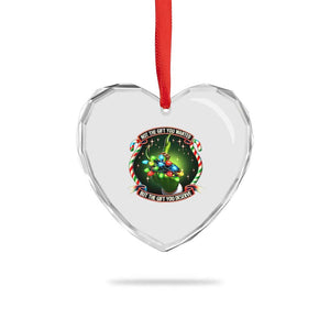 Funny Xmas Heart Crystal Glass Ornament Not The Gift You Wanted But The Gift You Deserve TS09 Print Your Wear