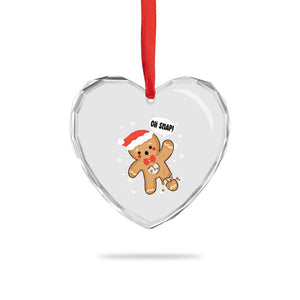 Funny Xmas Heart Crystal Glass Ornament Op Snap Gingerbread Broken Heart TS09 Print Your Wear