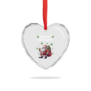 Funny Xmas Heart Crystal Glass Ornament Weed For Everybody Cannabis 420 TS09 Print Your Wear