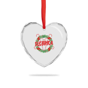 Funny Xmas Heavy Metal Heart Crystal Glass Ornament Sleigher Xmas Pentagram Candy Cane TS11 Print Your Wear