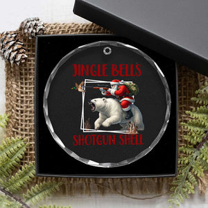 Funny Xmas Hunting Crystal Glass Ornament Jingle Bells Shotgun Shells TS12 Print Your Wear