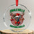 Funny Xmas Hunting Crystal Glass Ornament Jingle Bells Shotgun Shells Santa Deer TS11 Transparent Glass 3'' Circle Print Your Wear