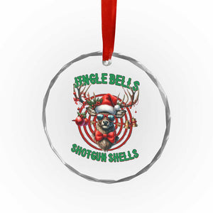 Funny Xmas Hunting Crystal Glass Ornament Jingle Bells Shotgun Shells Santa Deer TS11 Print Your Wear